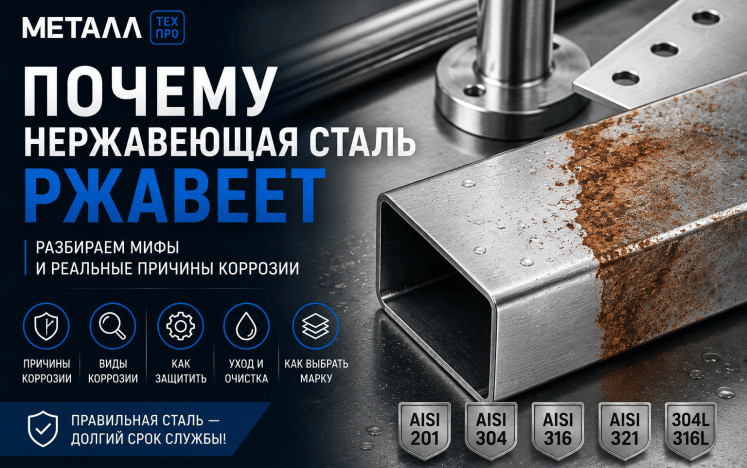 Почему ржавеет нержавеющая сталь - причины, виды коррозии и способы защиты